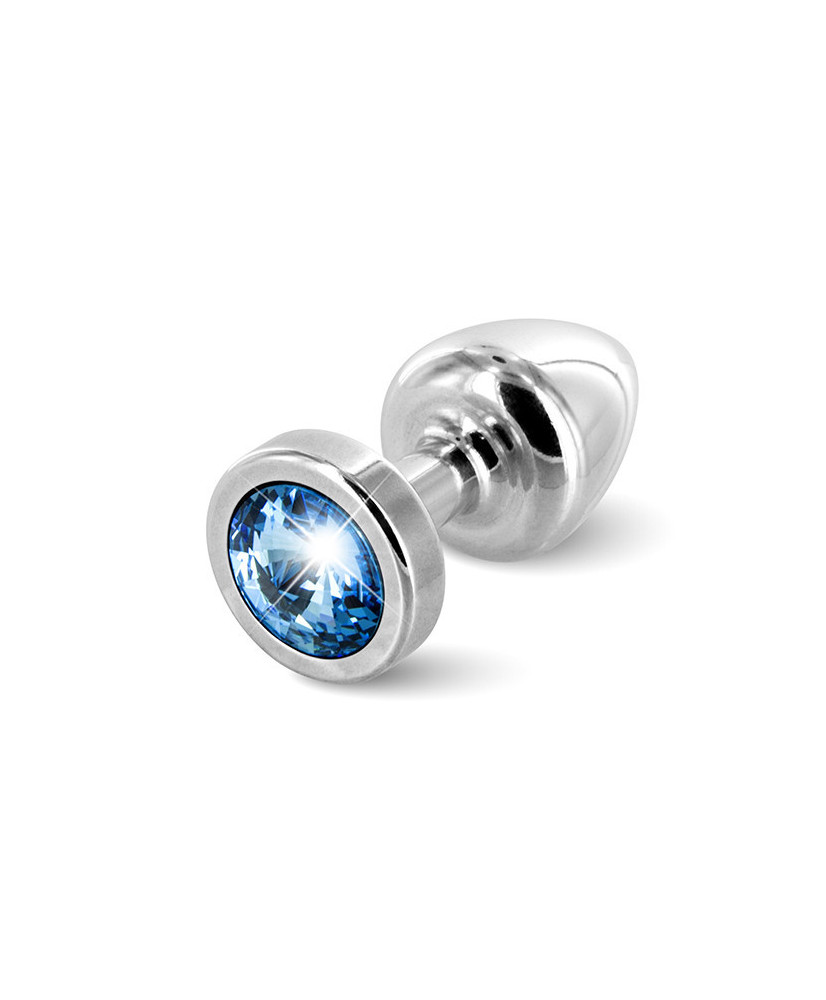 Diogol - Anni Butt Plug Round 25 mm Silver & Blue